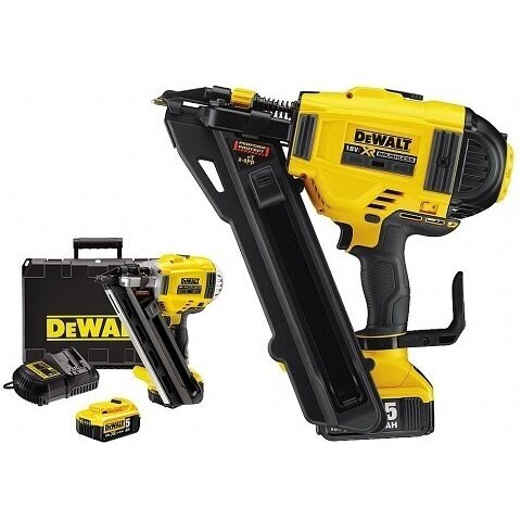 Akumuliatorinė viniakalė DeWalt DCN693P2-QW, 18V, 2x5.0Ah Akumuliatorinė viniakalė DeWalt DCN693P2-QW, 18V, 2x5.0Ah
