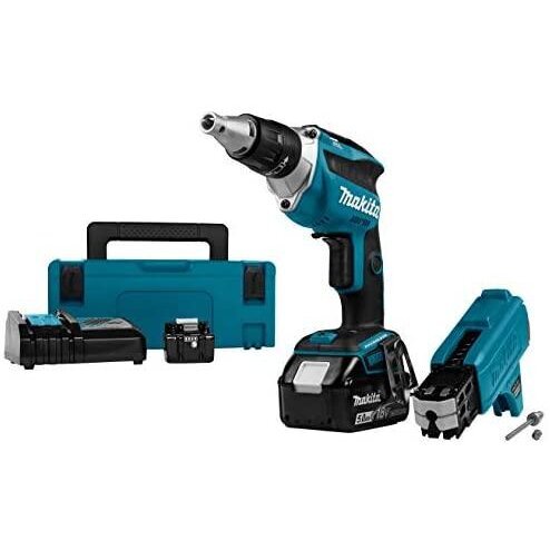 Akumuliatorinis suktuvas Makita DFS452TJX2, 18V, 2X5.0Ah (medvaržčių sukimui) 14