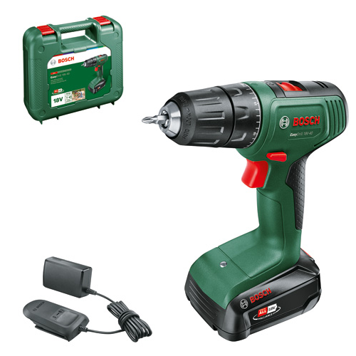 Akumuliatorinis gręžtuvas- suktuvas Bosch Easydrill 18V-40, 18 V, 1x1,5 Ah Akumuliatorinis gręžtuvas- suktuvas Bosch Easydrill 18V-40, 18 V, 1x1,5 Ah