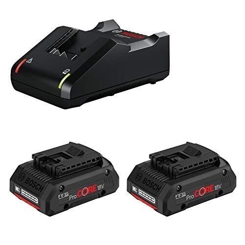 Akumuliatorių ir kroviklio komplektas Bosch GBA 2x4.0Ah ProCORE18V, GAL 18V-40 Akumuliatorių ir kroviklio komplektas Bosch GBA 2x4.0Ah ProCORE18V, GAL 18V-40