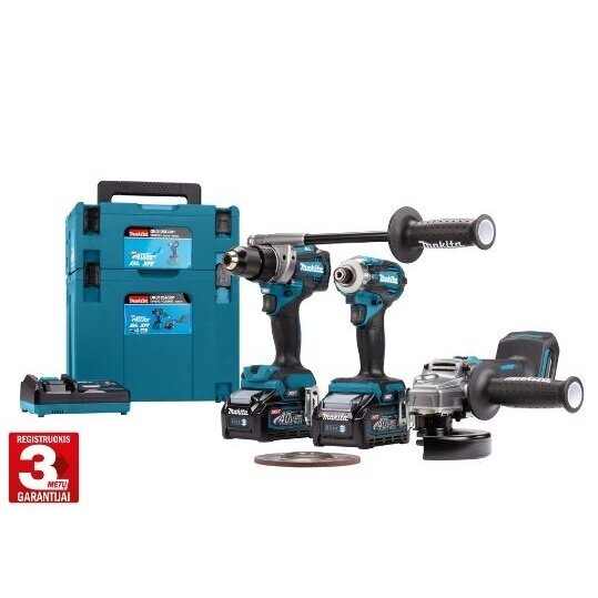 Akumuliatorinių įrankių komplektas XGT ® 40Vmax Makita DK0125G301 Akumuliatorinių įrankių komplektas XGT ® 40Vmax Makita DK0125G301