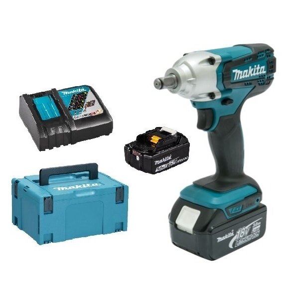 Akumuliatorinis smūginis veržliasūkis Makita DTW190RTJ, 18V, 2x5,0Ah Akumuliatorinis smūginis veržliasūkis Makita DTW190RTJ, 18V, 2x5,0Ah