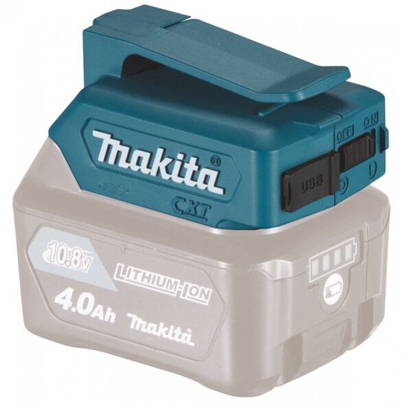 Akumuliatorių adapteris 10,8V -> USB Makita SEAADP06 Akumuliatorių adapteris 10,8V -> USB Makita SEAADP06