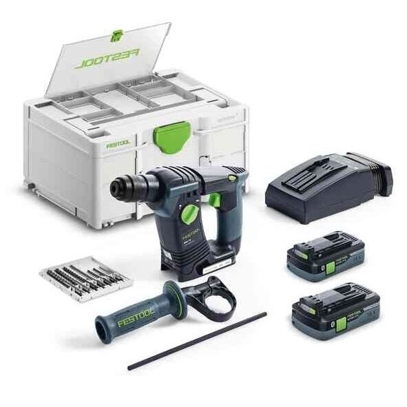 Akumuliatorinis perforatorius Festool BHC 18 HPC 4,0 I-Plus, 18 V, 2 x 4,0 Ah, (577602) Akumuliatorinis perforatorius Festool BHC 18 HPC 4,0 I-Plus, 18 V, 2 x 4,0 Ah, (577602)