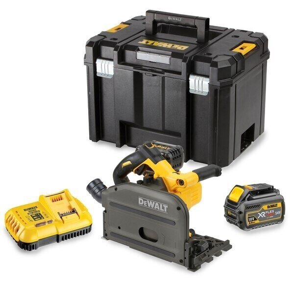 Akumuliatorinis diskinis pjūklas DeWalt DCS520T2-QW, 54V, 2x6,0Ah Akumuliatorinis diskinis pjūklas DeWalt DCS520T2-QW, 54V, 2x6,0Ah