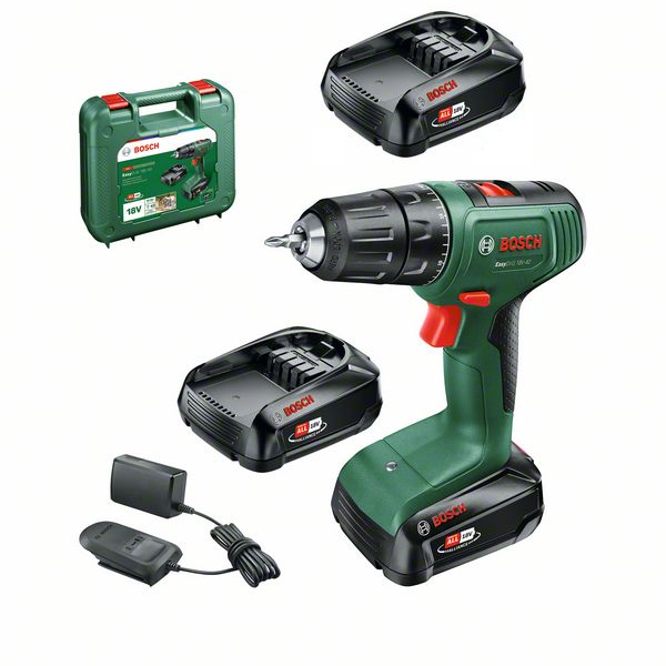 Akumuliatorinis gręžtuvas- suktuvas Bosch Easydrill 18V-40, 18 V, 2x2,0 Ah Akumuliatorinis gręžtuvas- suktuvas Bosch Easydrill 18V-40, 18 V, 2x2,0 Ah