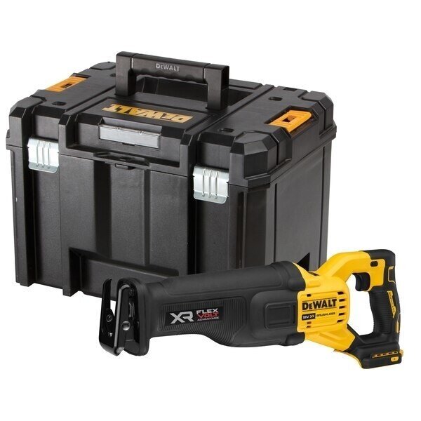 Akumuliatorinis tiesinis pjūklas DeWalt FlexVolt DCS386NT-XJ, 18 V (be akum. ir krov.) Akumuliatorinis tiesinis pjūklas DeWalt FlexVolt DCS386NT-XJ, 18 V (be akum. ir krov.)