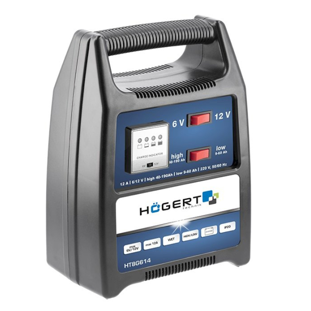 Akumuliatoriaus įkrovėjas 6V/12V Max.12A / HOEGERT HT8G614 Akumuliatoriaus įkrovėjas 6V/12V Max.12A / HOEGERT HT8G614