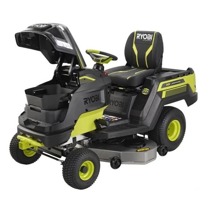 AKUMULIATORINIS VEJOS TRAKTORIUS RYOBI RY72TMX117-310, 72V, 117 CM 1 AKUMULIATORINIS VEJOS TRAKTORIUS RYOBI RY72TMX117-310, 72V, 117 CM 1