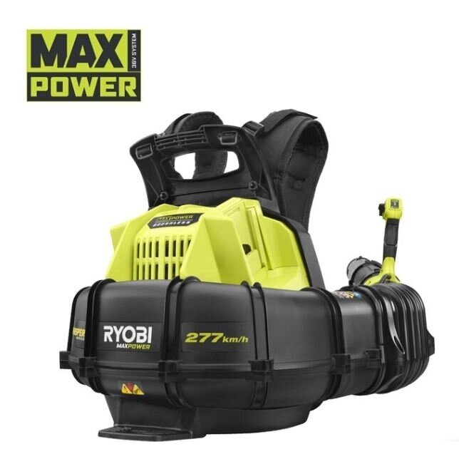 Akumuliatorinis lapų pūstuvas - kuprinė Ryobi RY36BPXB-0, 36V (be akum. ir krov.) Akumuliatorinis lapų pūstuvas - kuprinė Ryobi RY36BPXB-0, 36V (be akum. ir krov.)