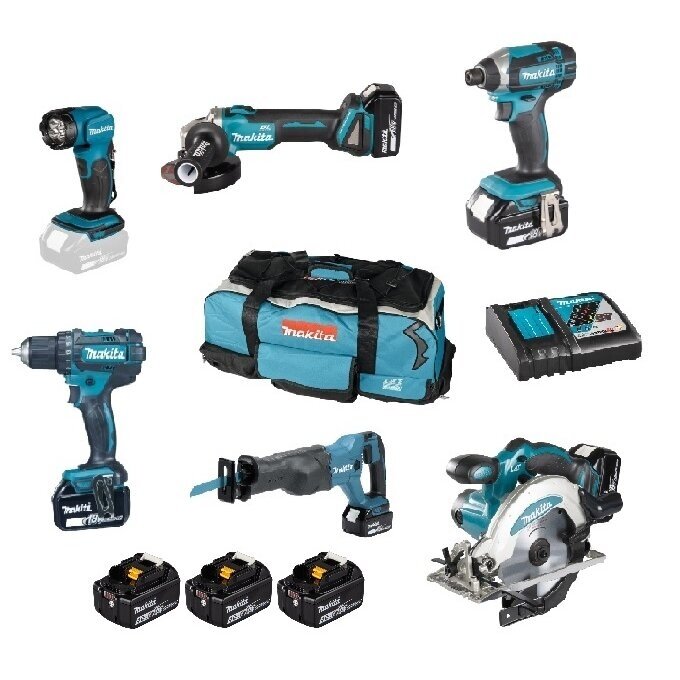 Akumuliatorinių įrankių rinkinys Makita DLX 6052M, 18V, 3x4,0Ah Akumuliatorinių įrankių rinkinys Makita DLX 6052M, 18V, 3x4,0Ah