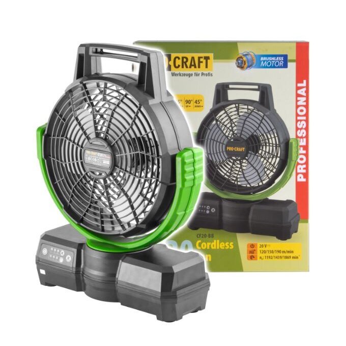 Akumuliatorinis ventiliatorius ProCraft CF20, 20 V, (be akum. ir krov.)