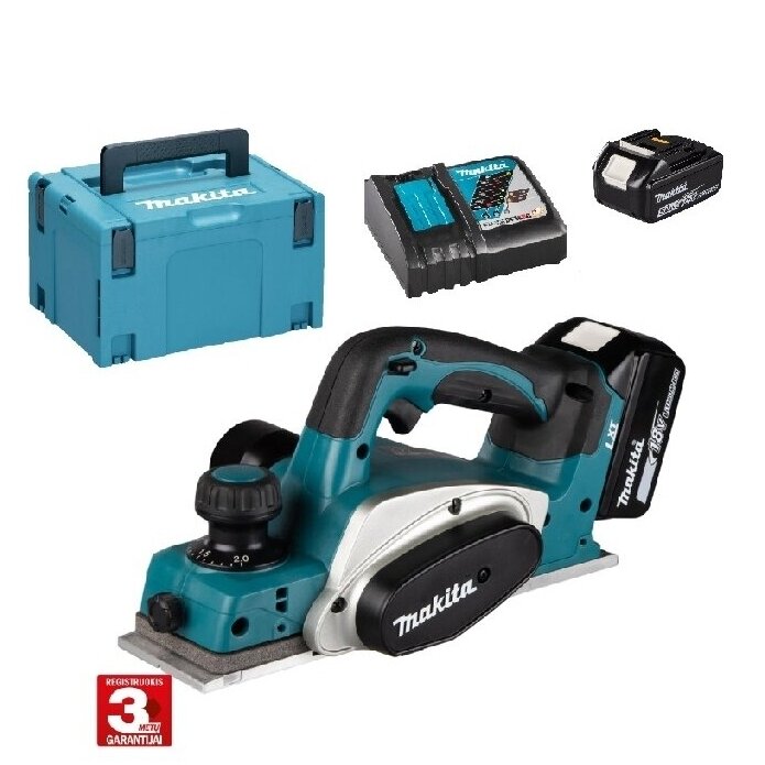 Akumuliatorinis oblius Makita DKP180RTJ, 18V, 2x5,0Ah Akumuliatorinis oblius Makita DKP180RTJ, 18V, 2x5,0Ah