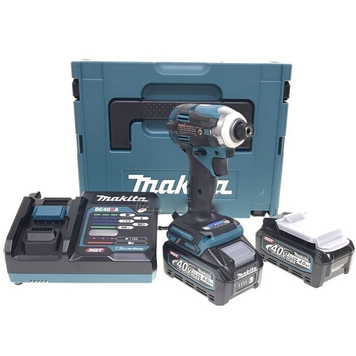Akumuliatorinis smūginis suktuvas XGT ® 40Vmax Makita TD001GM201, 2x4Ah 1 Akumuliatorinis smūginis suktuvas XGT ® 40Vmax Makita TD001GM201, 2x4Ah 1