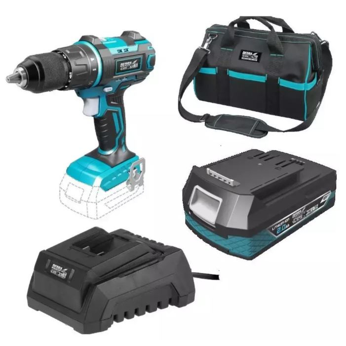 Akumuliatorinis suktuvas-gręžtuvas Dedra DED7019 18V (DED7042+1x2.0Ah+kroviklis+krepšys) Akumuliatorinis suktuvas-gręžtuvas Dedra DED7019 18V (DED7042+1x2.0Ah+kroviklis+krepšys)