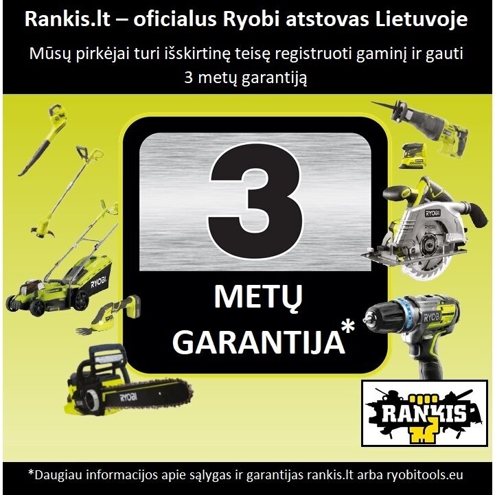 Akumuliatorinis gyvatvorių genėtuvas Ryobi RHT1851R20F, 18V  (1x2.0Ah) 4 Akumuliatorinis gyvatvorių genėtuvas Ryobi RHT1851R20F, 18V  (1x2.0Ah) 4