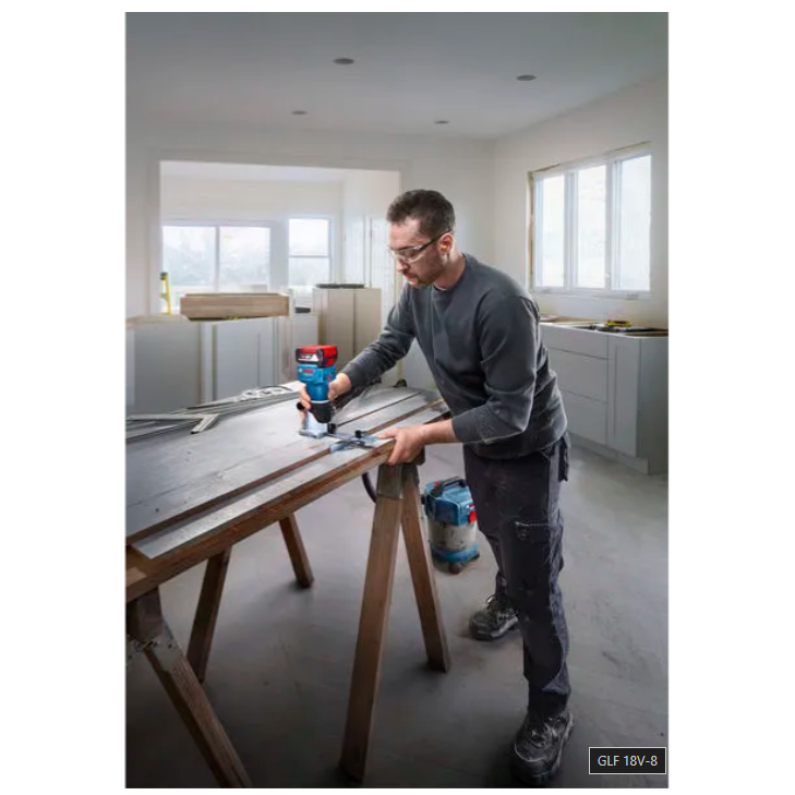 Akumuliatorinė rankinė freza Bosch GLF 18V-8 Solo, LB, 06016C6001 2