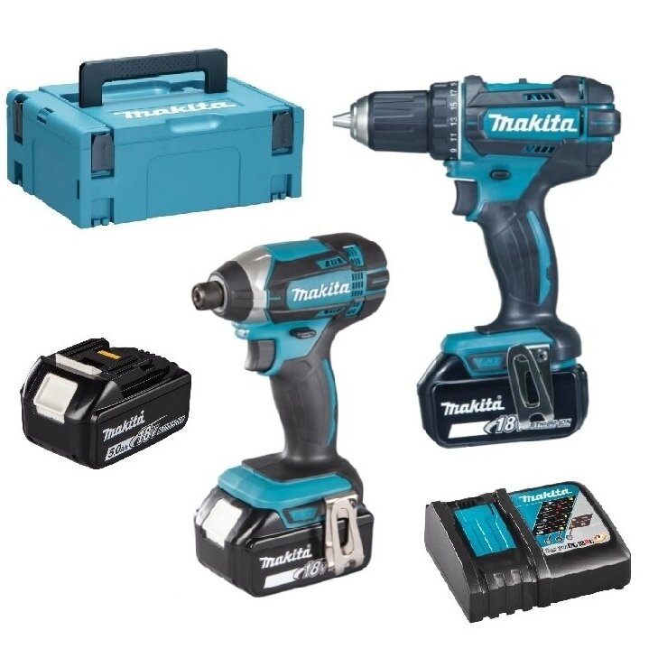 Akumuliatorinių įrankių komplektas Makita DLX2127M3J, 18V, 3x4,0Ah Akumuliatorinių įrankių komplektas Makita DLX2127M3J, 18V, 3x4,0Ah