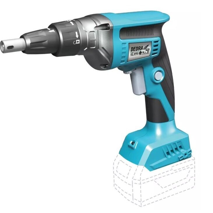 Akumuliatorinis suktuvas-gręžtuvas Dedra DED7159, SAS+ALL 18V, (be akum. ir krov.) 1