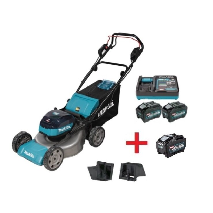 Akumuliatorinė vejapjovė MAKITA LM001GT202, 40V, 2x5,0Ah, 48cm + DOVANA BL4050 Akumuliatorinė vejapjovė MAKITA LM001GT202, 40V, 2x5,0Ah, 48cm + DOVANA BL4050