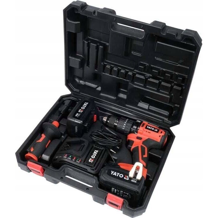 Akumuliatorinis smūginis gręžtuvas | bešepetėlinis | 75 Nm | 2 akumuliatoriai | 18V 3,0AH (YT-82791) 3 Akumuliatorinis smūginis gręžtuvas | bešepetėlinis | 75 Nm | 2 akumuliatoriai | 18V 3,0AH (YT-82791) 3