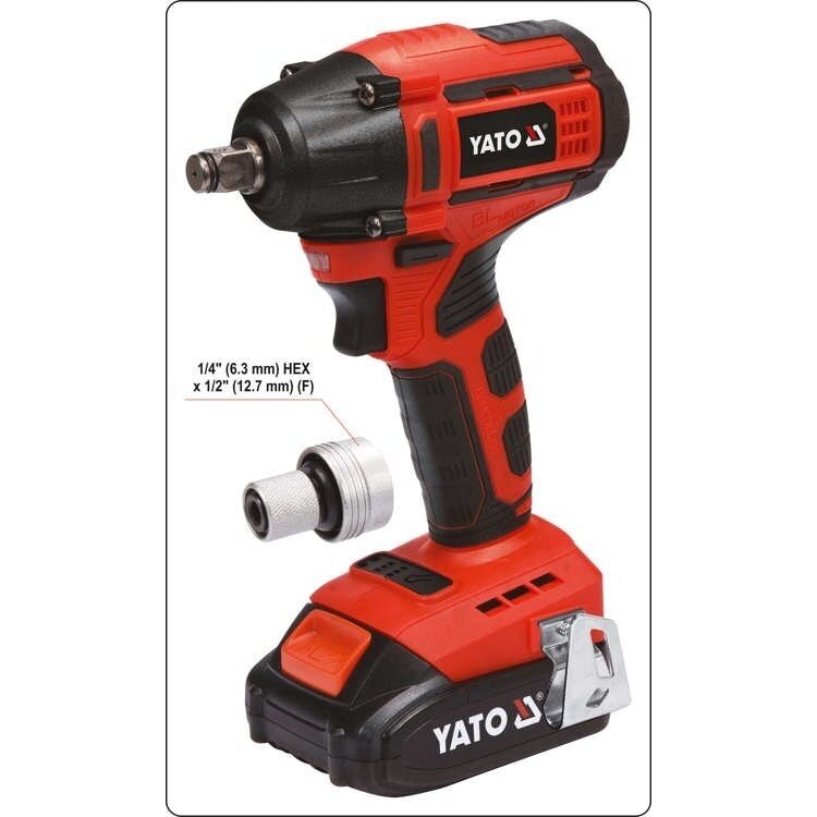 Akumuliatorinis smūginis veržliasūkis Yato, 3Ah, 250Nm, 18V 6 Akumuliatorinis smūginis veržliasūkis Yato, 3Ah, 250Nm, 18V 6
