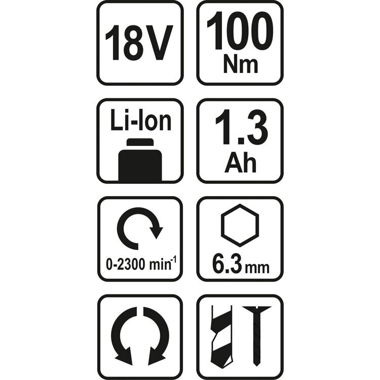 Akumuliatorinis suktukas Sthor 78961, 18V, 1.3Ah 1