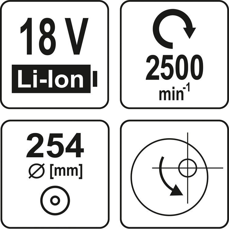 Akumuliatorinis poliruoklis Yato, 18 V, (be akum. ir krov.) 5 Akumuliatorinis poliruoklis Yato, 18 V, (be akum. ir krov.) 5