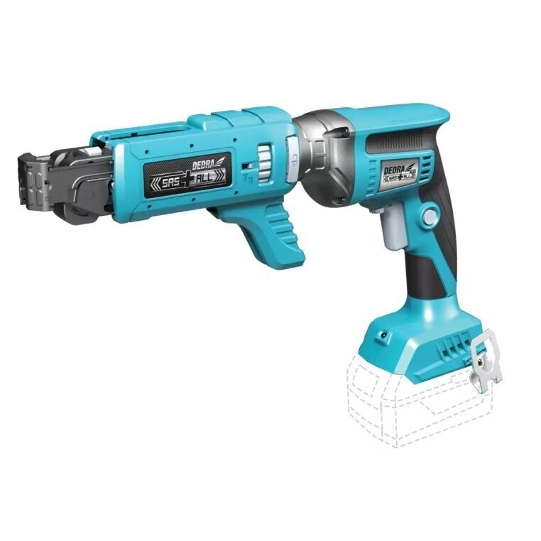 Akumuliatorinis suktuvas-gręžtuvas Dedra DED7159, SAS+ALL 18V, (be akum. ir krov.)
