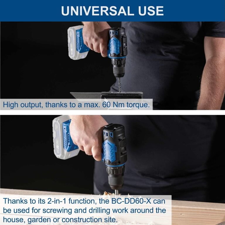 Akumuliatorinis suktuvas/gręžtuvas BC-DD60-X 20V, korpusas, Scheppach 2 Akumuliatorinis suktuvas/gręžtuvas BC-DD60-X 20V, korpusas, Scheppach 2
