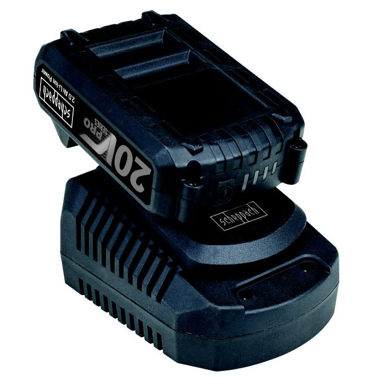 Akumuliatorius ir kroviklis Scheppach 1x20V 2,0Ah Akumuliatorius ir kroviklis Scheppach 1x20V 2,0Ah