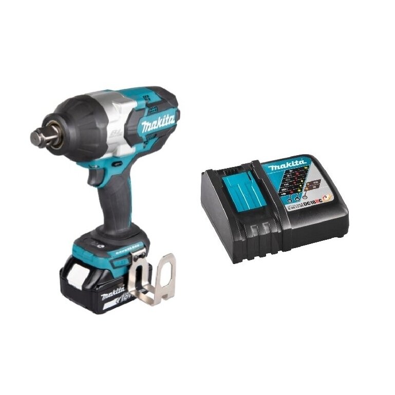 Akumuliatorinis smūginis veržliasukis Makita DTW1001Z + 5,0Ah, 18V Akumuliatorinis smūginis veržliasukis Makita DTW1001Z + 5,0Ah, 18V