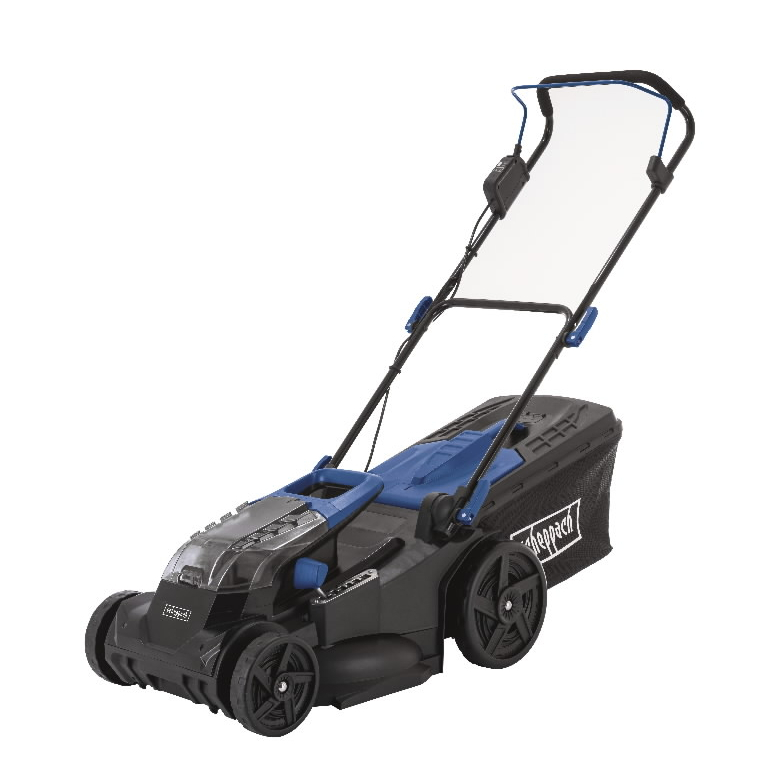 Akumuliatorinė vejapjovė Scheppach BC-MP430-X, 2x20V, 43cm (be akum. ir krov.) Akumuliatorinė vejapjovė Scheppach BC-MP430-X, 2x20V, 43cm (be akum. ir krov.)