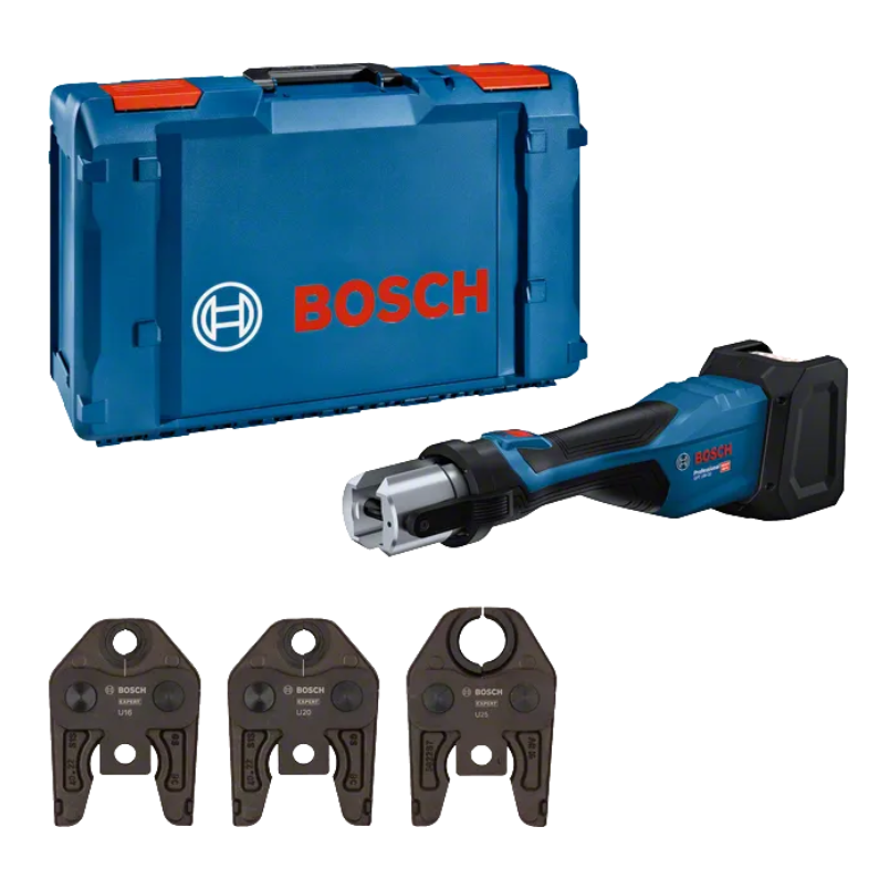 Akumuliatorinis presavimo įrankis Bosch GPT 18V-32 Solo, Kit U-16/20/25, LB, 06019M2103 Akumuliatorinis presavimo įrankis Bosch GPT 18V-32 Solo, Kit U-16/20/25, LB, 06019M2103
