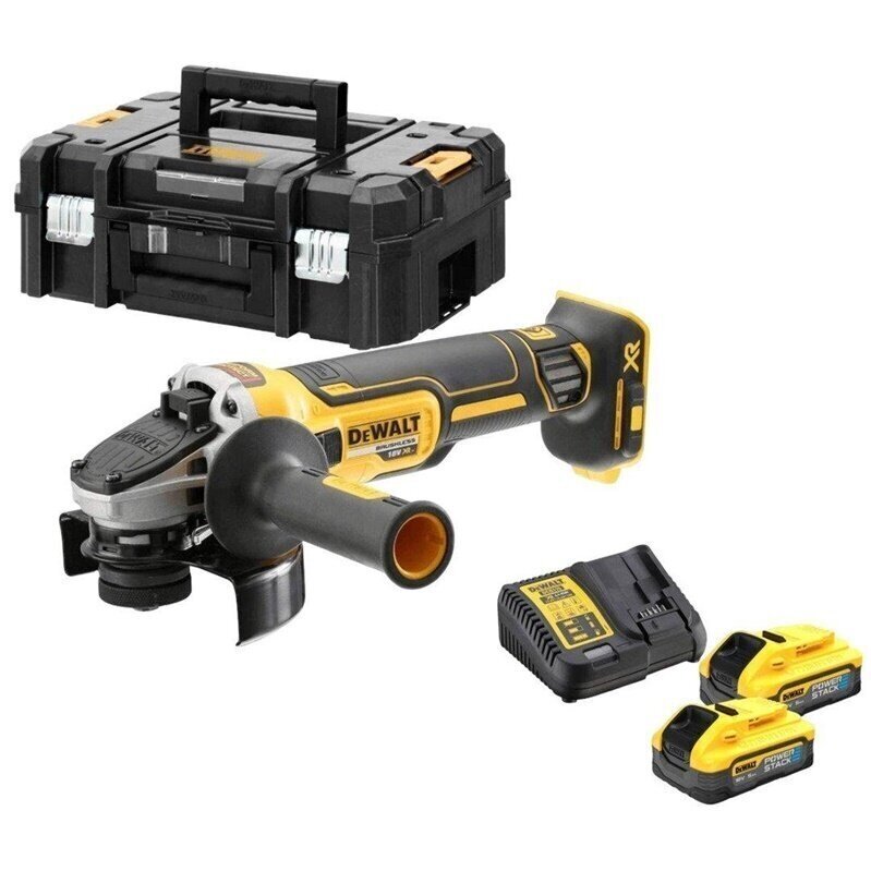 Akumuliatorinis kampinis šlifuoklis DeWalt DCG405H2T-QW, 18V, 2x5,0 Ah Akumuliatorinis kampinis šlifuoklis DeWalt DCG405H2T-QW, 18V, 2x5,0 Ah