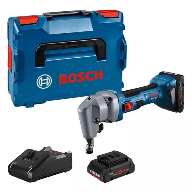 Akumuliatorinės skardos žirklės Bosch GNA 18V-16 E, 18V, 2x4.0Ah, 0601529601 Akumuliatorinės skardos žirklės Bosch GNA 18V-16 E, 18V, 2x4.0Ah, 0601529601