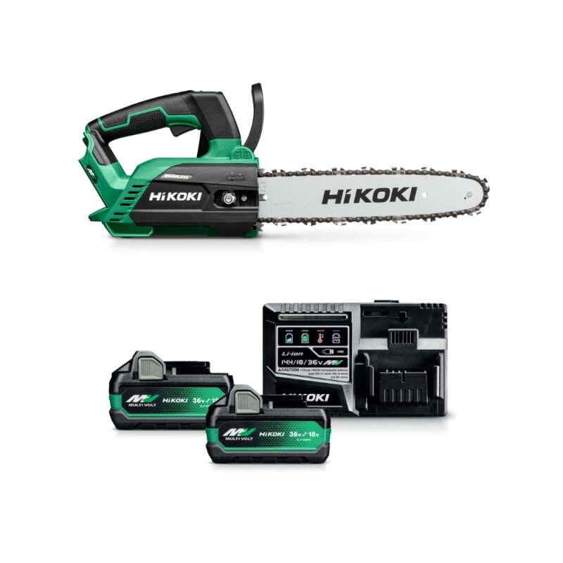 Akumuliatorinio grandininio pjūklo rinkinys HiKOKI MultiVolt CS3630DCW4Z