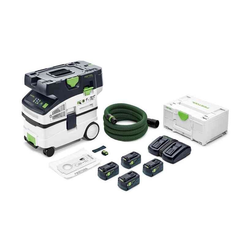 Akumuliatorinis dulkių siurblys CLEANTEC Festool CTLC MIDI I-Plus, 18 V, 4 x 5,0 Ah, (577671) Akumuliatorinis dulkių siurblys CLEANTEC Festool CTLC MIDI I-Plus, 18 V, 4 x 5,0 Ah, (577671)