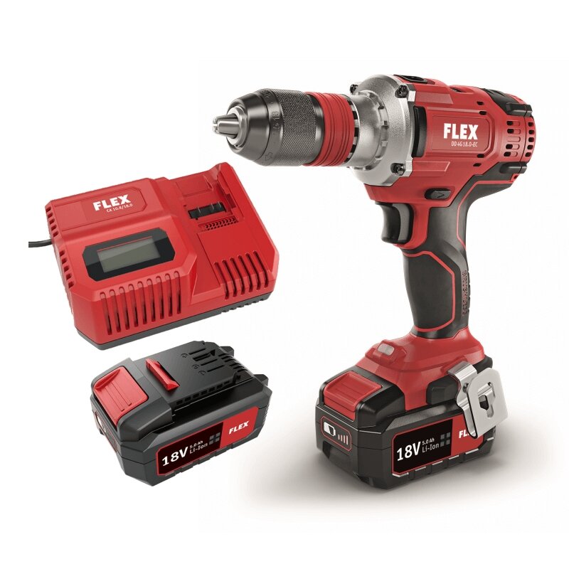 Akumuliatorinis gręžtuvas FLEX DD 4G 18,0-EC/5,0 SET Akumuliatorinis gręžtuvas FLEX DD 4G 18,0-EC/5,0 SET