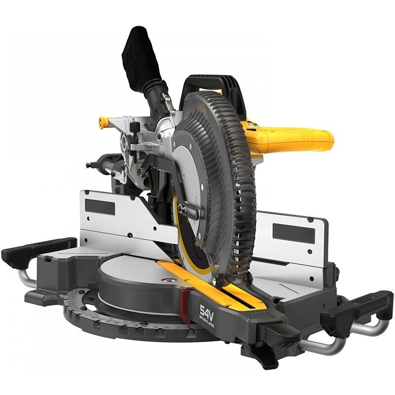 Akumuliatorinis kampinis pjūklas DeWalt DCS781N-XJ, 305mm, 54V (be akum. ir krov.) 4 Akumuliatorinis kampinis pjūklas DeWalt DCS781N-XJ, 305mm, 54V (be akum. ir krov.) 4