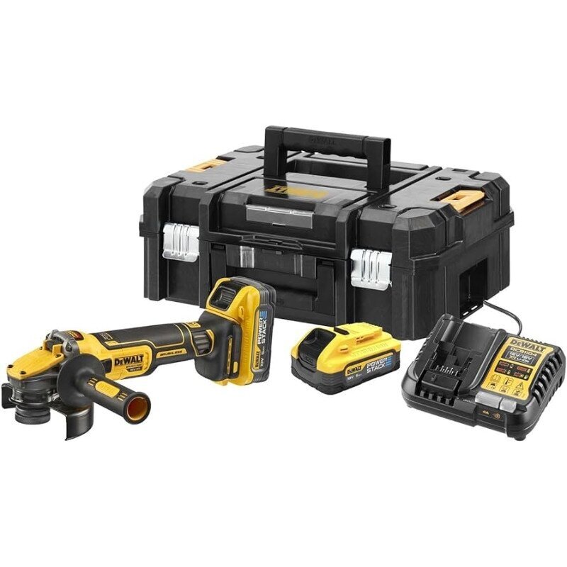 Akumuliatorinis kampinis šlifuoklis DeWalt DCG409H2T-QW, 18 V, 2x5,0 Ah Akumuliatorinis kampinis šlifuoklis DeWalt DCG409H2T-QW, 18 V, 2x5,0 Ah