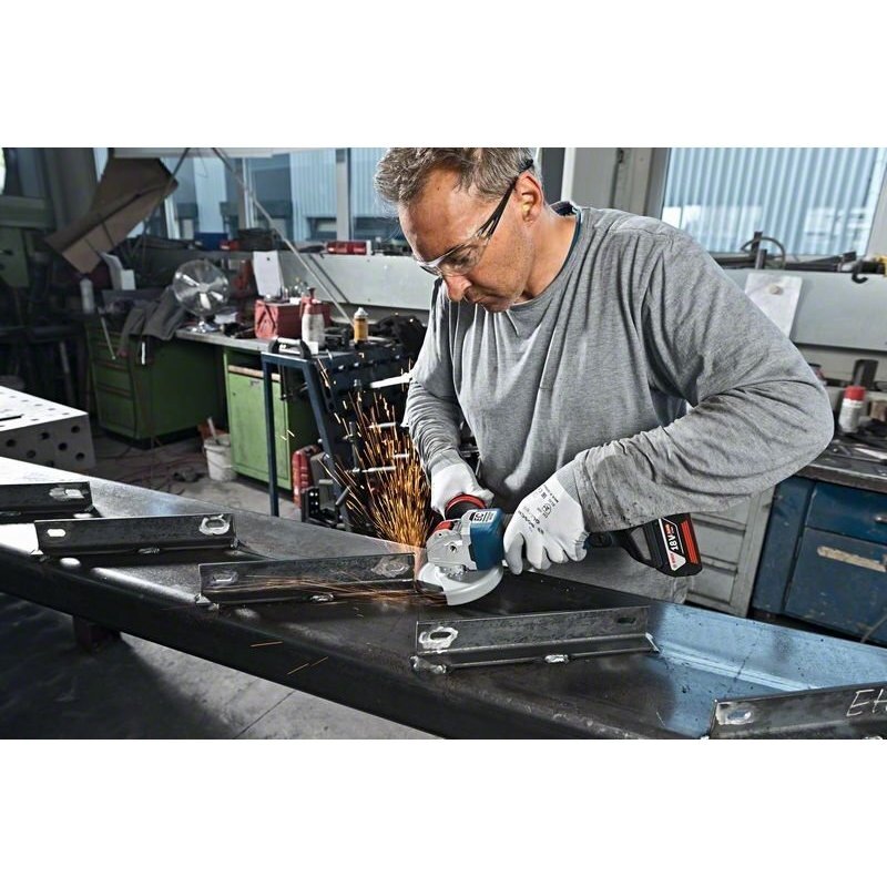 Akumuliatorinis kampinis šlifuoklis su X-LOCK Bosch GWX 18V-10 PC SOLO, 125 mm 2