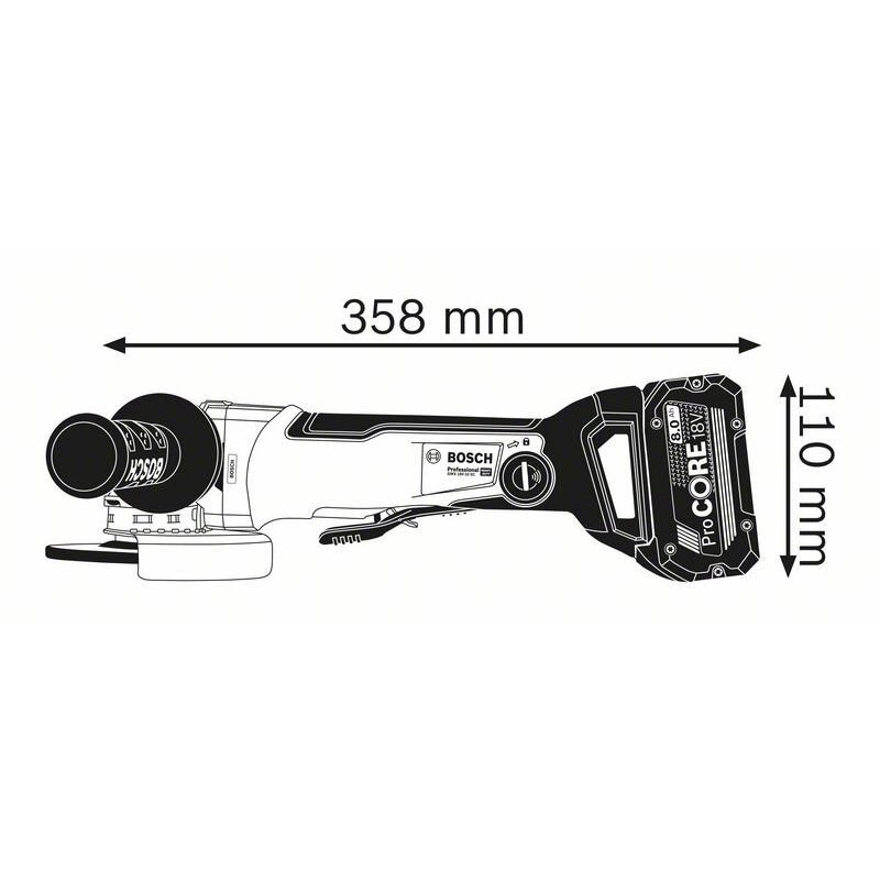 Akumuliatorinis kampinis šlifuoklis su X-LOCK Bosch GWX 18V-10 SC SOLO, 125 mm 4 Akumuliatorinis kampinis šlifuoklis su X-LOCK Bosch GWX 18V-10 SC SOLO, 125 mm 4