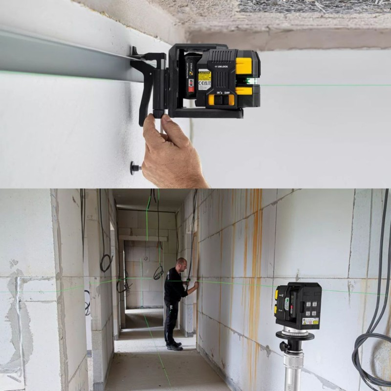 Akumuliatorinis kryžminis lazerinis nivelyras STABILA LAX 500G 5 Akumuliatorinis kryžminis lazerinis nivelyras STABILA LAX 500G 5