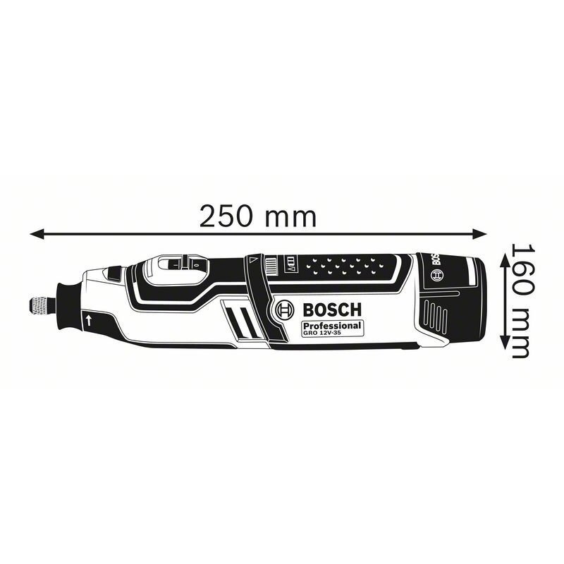 Akumuliatorinis rotacinis įrankis Bosch GRO 12V-35 Professional 1 Akumuliatorinis rotacinis įrankis Bosch GRO 12V-35 Professional 1