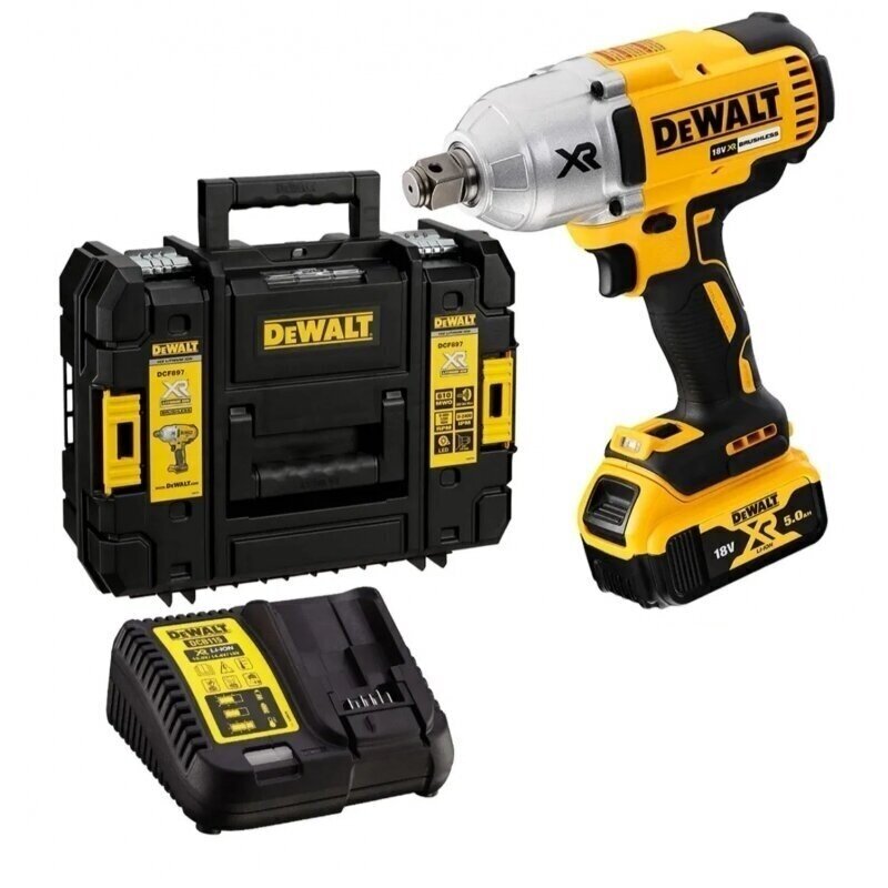 Akumuliatorinis smūginis veržliasukis DeWALT DCF897P1, 18V 3/4" (1x5.0 Ah) Akumuliatorinis smūginis veržliasukis DeWALT DCF897P1, 18V 3/4" (1x5.0 Ah)