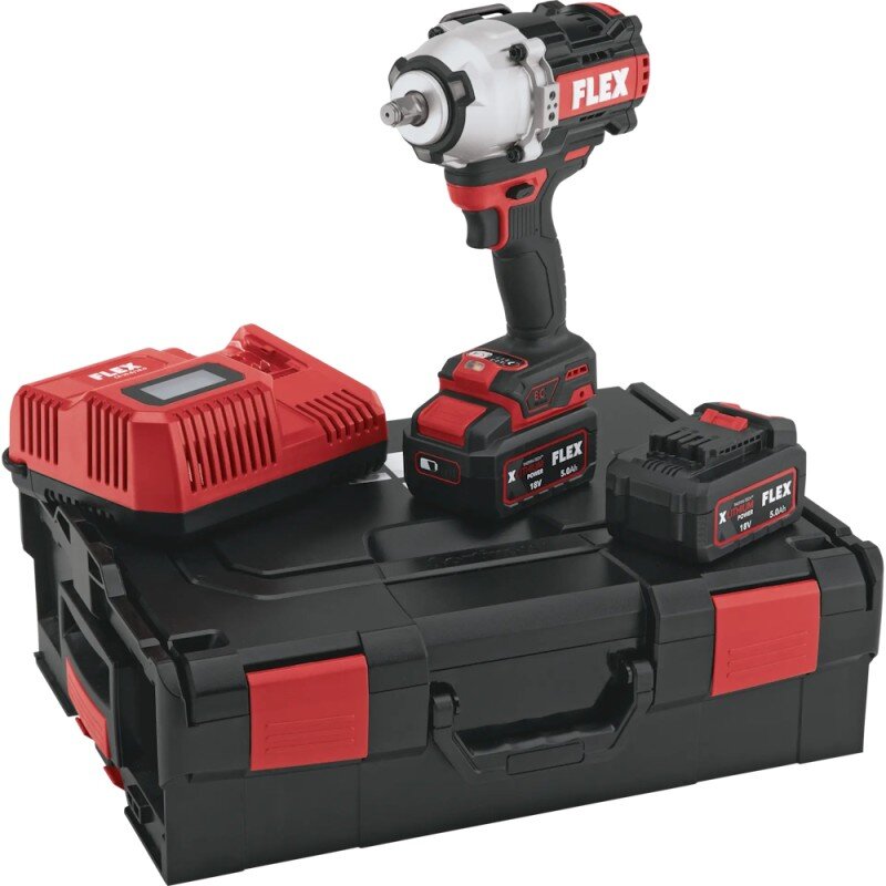Akumuliatorinis smūginis veržliasukis FLEX IW 1/2" 2000Nm 18-EC/5,0 Set Akumuliatorinis smūginis veržliasukis FLEX IW 1/2" 2000Nm 18-EC/5,0 Set