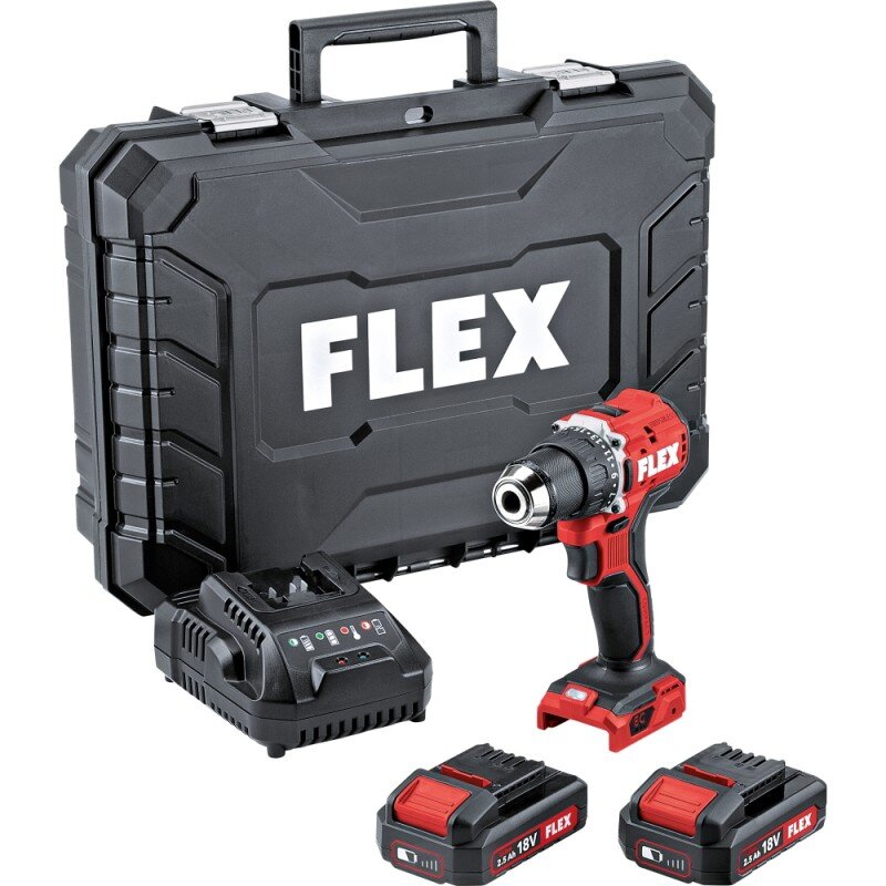 Akumuliatorinis suktuvas-gręžtuvas FLEX DD 2G 18,0V LD 2x2,5Ah Akumuliatorinis suktuvas-gręžtuvas FLEX DD 2G 18,0V LD 2x2,5Ah
