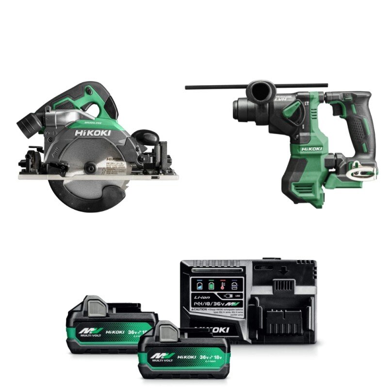 Akumuliatorinių įrankių rinkinys HiKOKI KC18MV003+ Akumuliatorinių įrankių rinkinys HiKOKI KC18MV003+