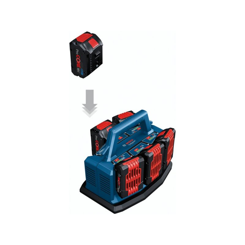 Akumuliatorių pakrovėjas Bosch GAL 18V6-80, 18 V, 6x8A 2 Akumuliatorių pakrovėjas Bosch GAL 18V6-80, 18 V, 6x8A 2